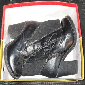 Black Quilted Ankle Boots Pierre Dumas